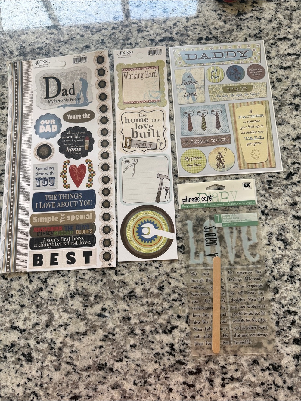 Scrapbooking Dad Themed Stickers